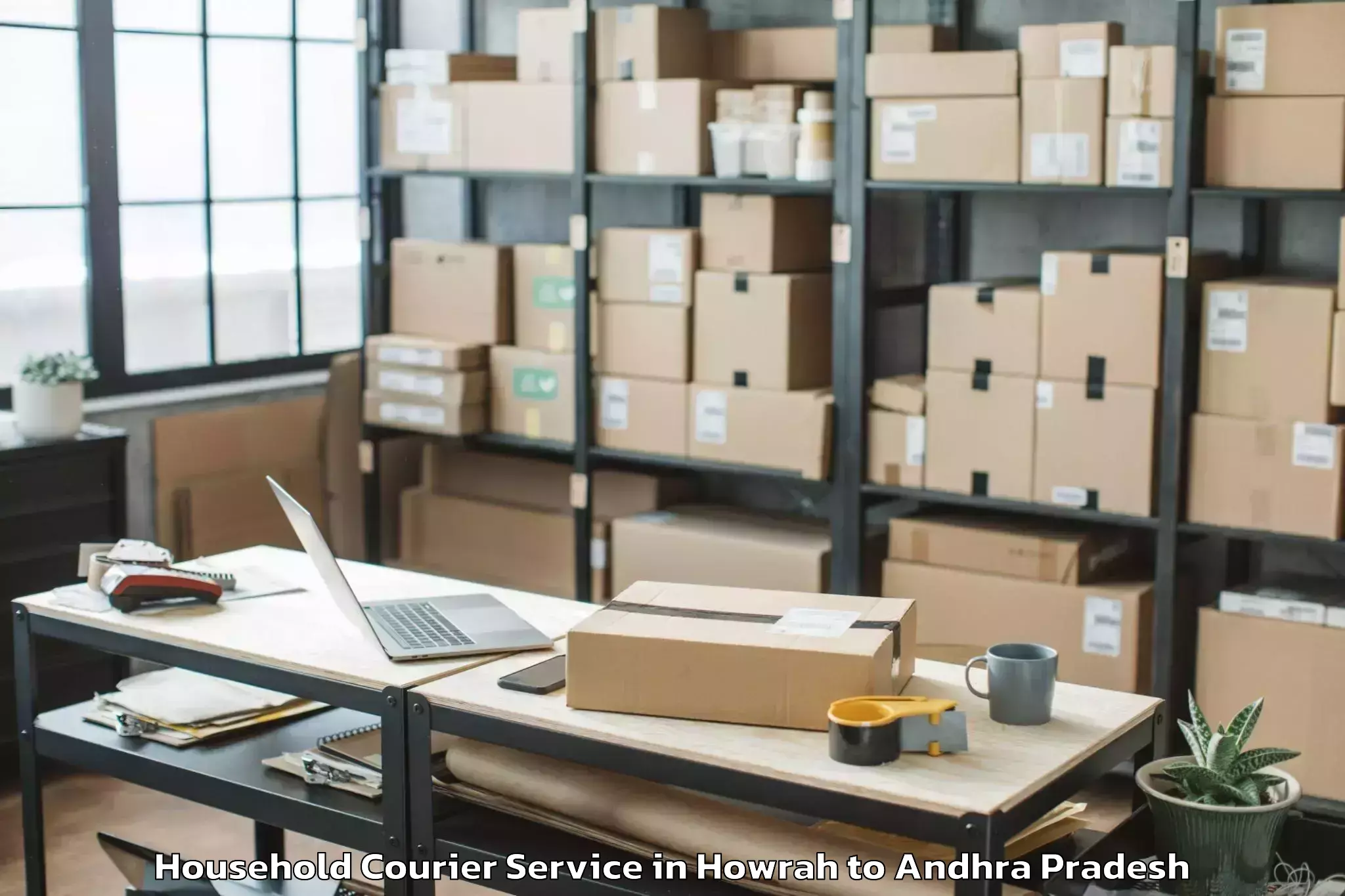 Hassle-Free Howrah to Santhanuthalapadu Household Courier